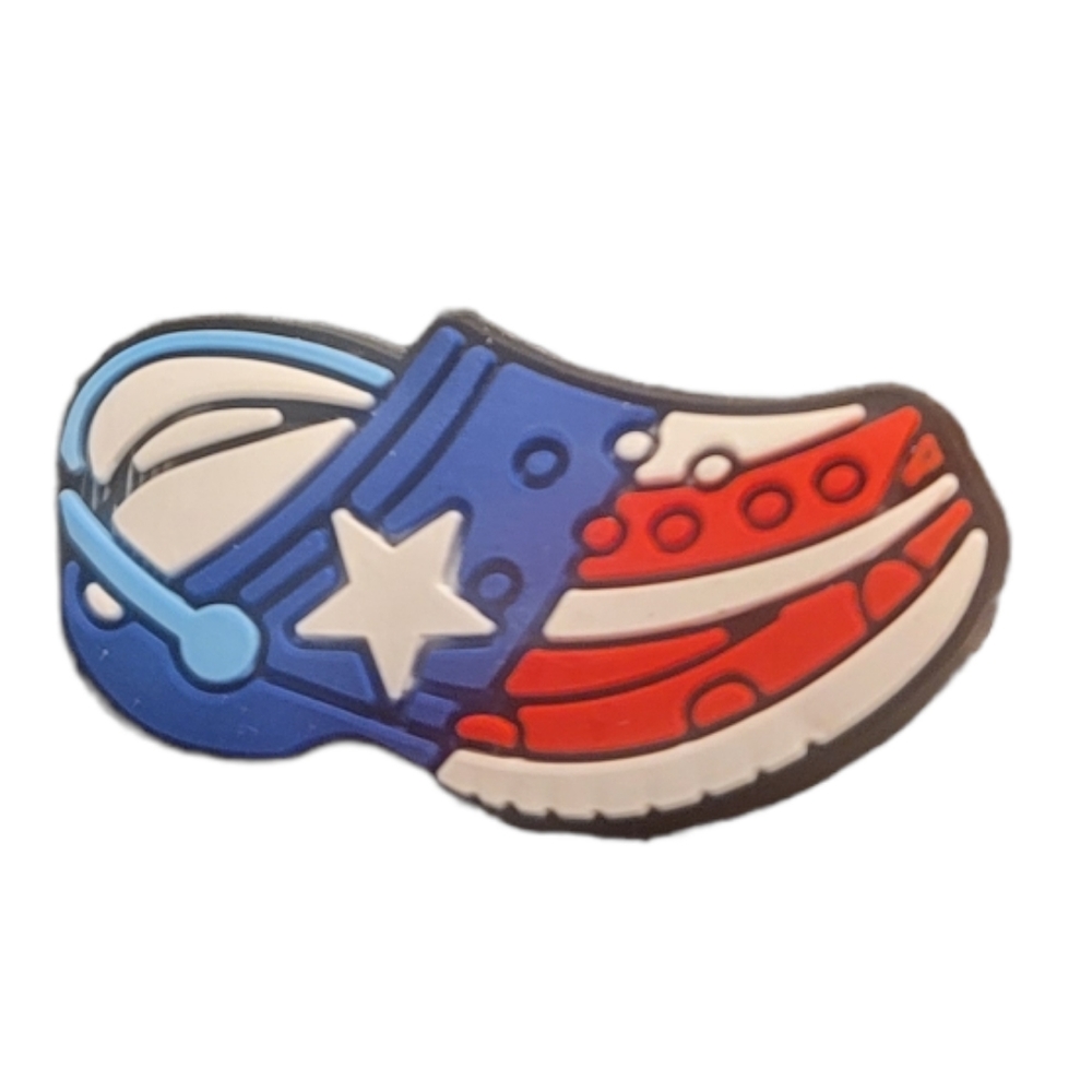 NEW American Flag Croc Shoe Croc Charm
